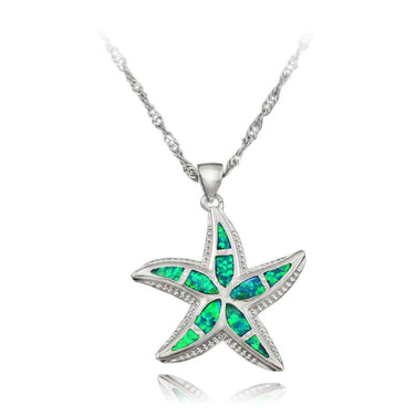 Opal Starfish Pendant